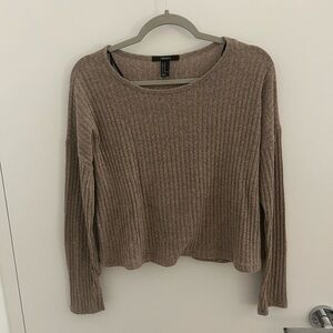 Forever 21 Brown Ribbed Sweater